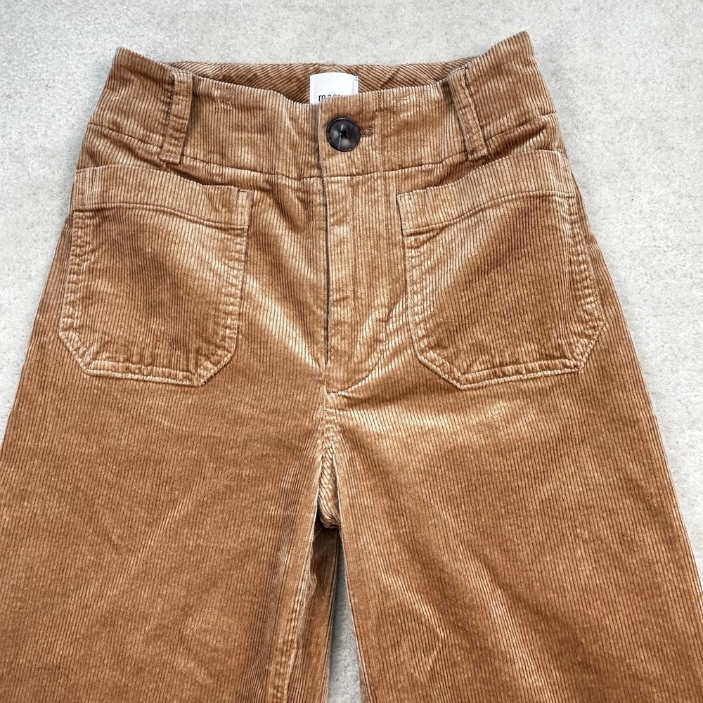 Maeve Anthropologie The Colette Wide Leg Corduroy Pants Womens 23 Full Length - Picture 3 of 10